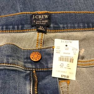 J.Crew 8" Mid-Rise Skinny Jeans